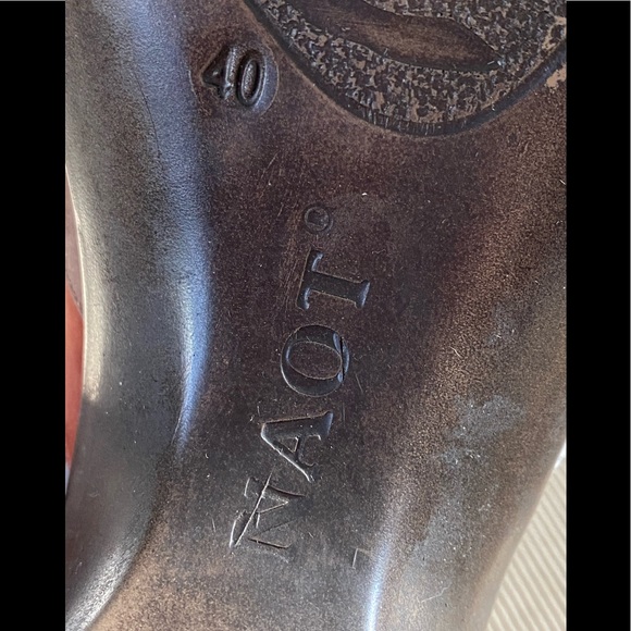 Naot Beyond Brown Spice Multi Slate Heeled Mule Clogs Size 40 / 9 - Picture 6 of 7